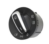 WUPEDI Phare antibrouillard chromé for interrupteur de phare voiture, for VW, Golf, GTI, Jetta, MK5 MK6, Touran, Caddy, Rabbit 5ND941431A Interrupteur de commande des feux antibrouillard d