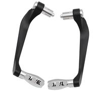 WUPEDI Protège-mains de guidon, for accessoires moto, leviers d'embrayage frein, protecteur barre poignée Protège-mains pour guidon de moto(BLACK A Silver)