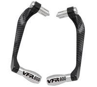 WUPEDI Protège-mains de guidon, for accessoires moto Vfr800 7/8 22 mm leviers d'embrayage frein protecteur poignée Protège-mains pour guidon de moto(BLACK B Silver)