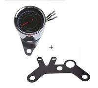 WUPEDI Tachymètre universel for moto 12 V, compteur de vitesse avec rétroéclairage lumineux, veilleuse, accessoires for instruments Compteur de vitesse moto(With Bracket-B-S)