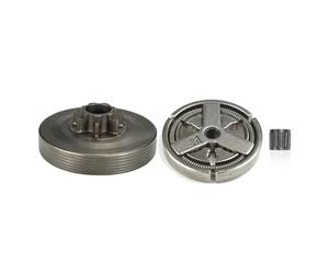 WUPEDI Tambour d'embrayage + Couvercle d'embrayage + roulement à Aiguilles 4500 5200 5800 45cc 52cc 58cc, pièces de Rechange for tronçonneuse Embrayage pour Tondeuse à Gazon(3pcs Set)