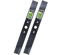 Wuples Lot de 2 lames de rechange pour tondeuse à gazon Ryobi RY401011 RY40180 RY40190 RY401120 RY40LM30 50,8 cm 40 V, demi-lune et trou central rond, lame à faible levage en acier de rechange AC04020