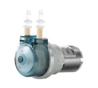 WUPLKCUIJ Pompe péristaltique CC 3V/6V/12V/24V, Micro Pompe à Liquide péristaltique muette Auto-amorçante, Pompe à Eau(B30A,24V)