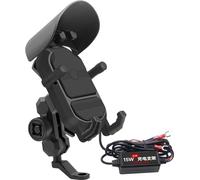 WUPP CS-1848B1 15W Motorcycle Wireless Fast Charging Phone Navigation Holder, Style:Rearview Mirror Type