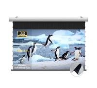 WUPRO FlowArc Écran de Projection motorisé Intelligent, Blanc Mat, Anti-Taches, Installation Murale/au Plafond, Compatible avec Tous Les projecteurs (133")