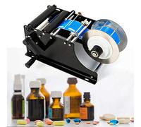 WUPYI2018 Machine à Étiquettes Bouteille Ronde Manuelle Étiquette Semi Automatique Ajustable Étiqueteuse pour Bouteille Ronde sur Les Industries Alimentaire, Chimique, Cosmétique et Médicale