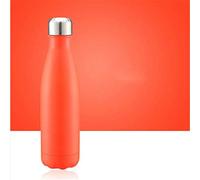 Wuqiang Bouteille d'eau Vide Coupe Thermique Flask Chaleur Bouteille d'eau Bouilloire Sport Portable en Acier Inoxydable (Color : Orange)
