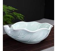 Wuqiang Thé Lavage en céramique Bol à thé Laver Céladon Jonquille Pot de Fleurs (Vert) (Color : Blue)