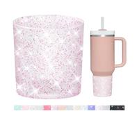 WUQID Bottes en silicone à paillettes compatibles avec Stanley Quencher H2.0 120 ml, 850,5 g, 591 ml et IceFlow Flip 850,5 g, 591 ml, gobelets antidérapants