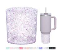 WUQID Bottes en silicone à paillettes compatibles avec Stanley Quencher H2.0 120 ml, 850,5 g, 591 ml et IceFlow Flip 850,5 g, 591 ml, gobelets antidérapants