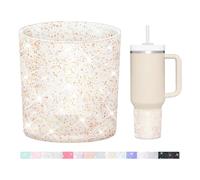 WUQID Bottes en silicone à paillettes compatibles avec Stanley Quencher H2.0 120 ml, 850,5 g, 591 ml et IceFlow Flip 850,5 g, 591 ml, gobelets antidérapants