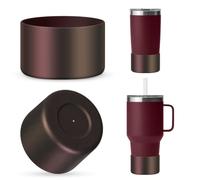 WUQID Lot de 2 bottes en silicone compatibles avec les bouteilles d'eau Yeti Rambler de 355 ml, 532 ml et gobelets de 591 à 887 ml, antidérapantes, absorbantes des chocs, accessoires de bouteille