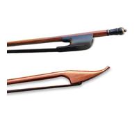 WUQIMUSC Brazilwood Archet de violon 4/4 de style baroque avec grenouille en ébène en crin de cheval naturel Noir