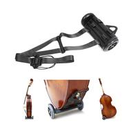 WUQIMUSC Chariot vertical pour contrebasse avec sangles de roue durables, facile à transporter, noir - Idéal pour les contrebasses de taille 1/10 à 4/4 - Haute portabilité et durabilité