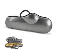 WUQIMUSC Étui de protection rigide en fibre de carbone composite pour saxophone alto léger, durable et résistant à l'eau avec bandoulière confortable et intérieur en peluche