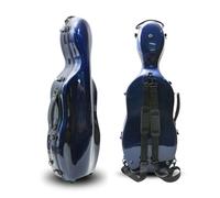 WUQIMUSC Étui léger en Fibre de Carbone pour Alto de 40,6 cm à 41,9 cm, étui Rigide avec Sangles arrière, 2,68 kg, Coque imperméable (Bleu foncé)