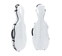 WUQIMUSC Étui léger en fibre de verre pour alto de 40,6 cm à 41,9 cm, étui rigide avec sangles arrière, 2,68 kg, coque étanche (blanc)