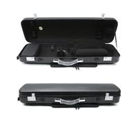 WUQIMUSC Étui pour violon 4/4 en fibre de carbone haute résistance avec poignées durables Rangement interne avec bretelles Sac à dos pour partitions de musique (noir, serrure à combinaison)