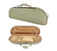 WUQIMUSC Étui pour violon 4/4 en nylon Oxford léger avec bretelles réglables Vert pois