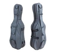 WUQIMUSC Housse de transport pour violoncelle - Taille 4/4 - Extérieur en nylon - Rembourrage en mousse de 20 mm d'épaisseur - Bretelles réglables - Plusieurs poches - Rangement avant pour accessoires