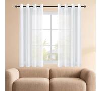 WUQINC Rideaux Voilage 700 x 330 cm Polyester Voile Transparent Décoratif Jolis Transparent pour Salon, Chambre à Coucher et Cuisine, Blanc