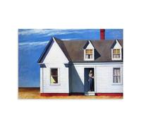 WurBu Edward Hopper Artworks Impression photo sur toile Décoration d'intérieur Chambre à coucher Décoration moderne Cadeaux 40 x 60 cm