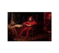 WurBu Jan Matejko Painter Works《Stańczyk》 Impression sur toile - Impressions sur toile d'œuvres d'art pour décoration de chambre à coucher, salon - 20 x 30 cm