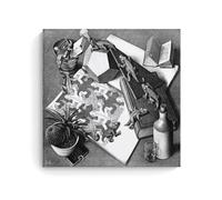 WurBu M.C. Escher Impression sur toile Peintre Reptiles 40 x 40 cm