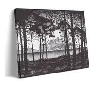 WurBu M.C. Escher Peintre Artwork【Pineta de Calvi Corse】Affiches d'œuvres d'art imprimées Art mural peinture sur toile Décoration d'intérieur 30 x 45 cm