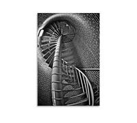 WurBu M.C. Escher Peinture murale sur toile Motif escalier en colimaçon 30 x 45 cm