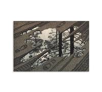 WurBu M.C. Escher Peinture sur toile Motif flaque d'eau 40 x 60 cm