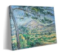 WurBu Paul Cézanne Painter Works《Mont Sainte-Victoire avec grand pin》 Poster imprimé sur toile pour décoration murale à offrir pour chambre à coucher (40 x 60 cm)