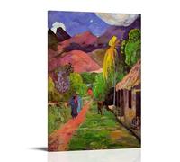 WurBu Paul Gauguin Painter Works《Road in Tahiti》Poster d'œuvres d'art sur toile Décoration murale moderne 30 x 45 cm