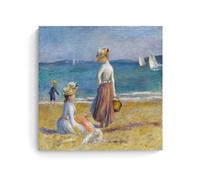 WurBu Pierre-Auguste Renoir Painter Works《Figures sur la plage》Poster imprimé Impression sur toile Œuvres d'art Idée cadeau esthétique 40 x 40 cm
