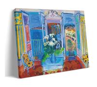 WurBu Raoul Dufy Painter Works《Fenêtre sur Nice》Poster imprimé sur toile Décoration murale Idée cadeau 60 x 90 cm