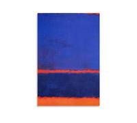 WurBu Toile murale imprimée Mark Rothko Painter Works《Bleu, orange, rouge》 Œuvres d'art pour décoration de chambre à coucher, salon - 50 x 75 cm