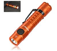 Wurkkos FC11-C Lampe de poche LED, Ultimate Lighting Flashlight, 1300 Lumen USB C Rechargeable, 90 CRI, Lampe de poche LED rechargeable, inclut une puissante lampe de poche rechargeable (Orange 5000K)