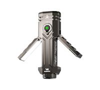 Wurkkos HD02 Lampe Torche LED 3200LM, Rechargeable USB-C 5000mAh, Lampe 4-en-1 avec Faisceau Longue Portée, UV 365nm & Panneaux Latéraux Repliables, IPX6, Idéale pour Camping, Randonnée et Activités E