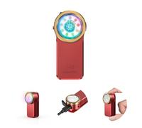 Wurkkos HD03 Mini Lampe de Poche à Clip, 680 Lumens Lampe Torche Led, 3 Sources Modes d'éclairage Inondation spot et RGB, Type-C Rechargeable, IPX6 Étanche pour Camping les urgences Travail -Red