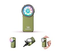 Wurkkos HD03 Mini Lampe de Poche à Clip, 680 Lumens Lampe Torche Led, 3 Sources Modes d'éclairage Inondation spot et RGB, Type-C Rechargeable, IPX6 Étanche pour Camping les urgences Travail -Green