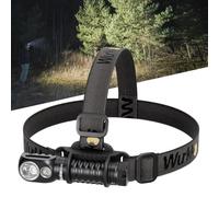 Wurkkos HD20 Lampe frontale rechargeable, projecteur et projecteur 90CRI 5000 K, 2000 lumens, étanche IP68 (noir)