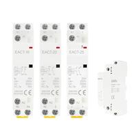 WURKVGMK Contacteur modulaire Domestique monté sur Rail DIN 2P 16A 20A 25A 2NO 2NC 1NO 1NC AC220V AC230V 50/60Hz for Maison Intelligente, hôtel(Auxiliary 1NO1NC)