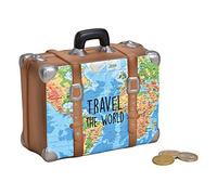 Wurm Superbe tirelire, étui de vacances, marron avec bouchon