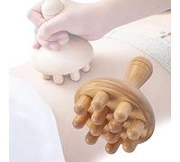 Wuronsa Mushroo Masseur en bois de champignon pour thérapie du bois colombien (jaune)