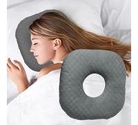 Wuronsa Oreiller de perçage d'oreille pour dormeurs latéraux, oreiller avec un trou d'oreille pour CNH et douleurs d'oreille, inflammation de l'oreille, escarres de pression, oreiller de sommeil