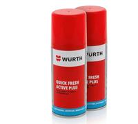 Wurth Quick Fresh Active Plus - Lot de 2 x 100ml - Nettoyant Antibactérien Climatisation & Habitacle - Élimine Odeurs & Bactéries - Formule aux Ions d'Argent - Pour Tout Type de Véhicule