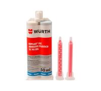 WURTH REPLAST FIX Adhésif plastique 2C | Colle bi-composant pour plastiques | Séchage rapide 90 secondes | Réparateur professionnel pour pare-chocs et plastiques de voiture | 50 ml + 2 buses