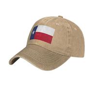 WURTON Casquette de baseball classique réglable avec imprimé drapeau du Texas pour homme et femme