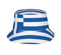 WURTON Chapeau bob unisexe imprimé drapeau de l'État du Maryland, chapeau de soleil, chapeau de pêcheur mignon pour l'extérieur, l'été, les voyages, la randonnée, la plage, Drapeau grec, taille unique