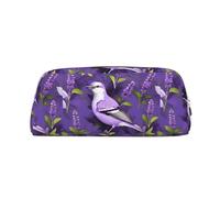 WURTON Grande trousse à crayons polyvalente avec fermeture éclair et imprimé floral violet lavande pour adultes
